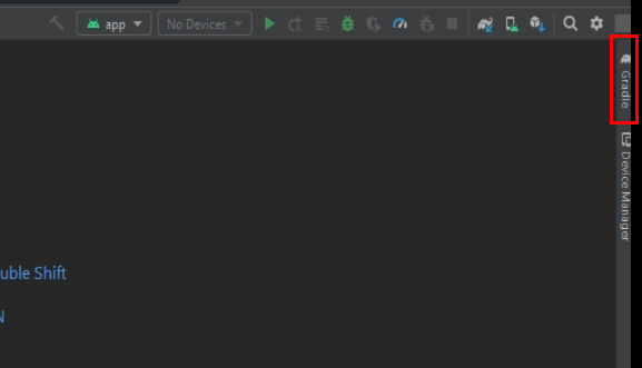 gradle task to create sha1 key in android studio enable option