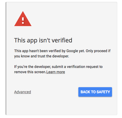 Oauth consent screen issue fix or solve?
