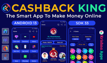 CashBack King- Web Visit, App Install, Play Game, Casino Betting Money Earning App With Admin Panel